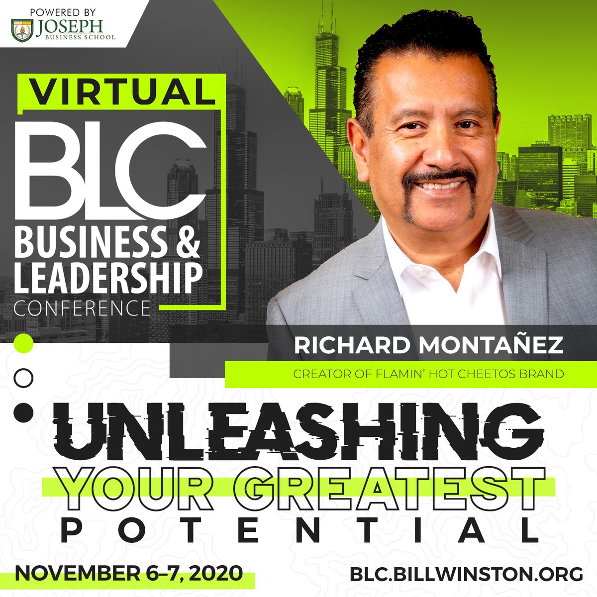 Richard Montañez started his PepsiCo career at Frito-Lay in 1976 as a janitor and is recognized as the creator of the #FlaminHot line of products, which have become a billion-dollar business! Join us and hear his inspiring story at the 2020 @BLCJBS! blc.billwinston.org