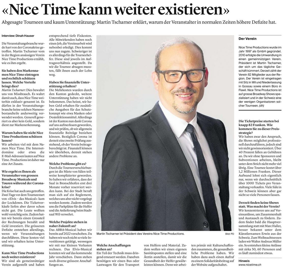 Martin Tscharner (@martintscharner) on Twitter photo Zum Markenname "Nice Time" und Coronavirus Auswirkungen bei uns Veranstalter.
<a href="/kantonsg/">Kanton St.Gallen</a> @KantonsspitalSG <a href="/sanktgallen/">Stadt St.Gallen</a> @nicetimeproductions #nicetime #nicetimeproductions #martintscharner #coronavirus Zum Markenname "Nice Time" und Coronavirus Auswirkungen bei uns Veranstalter.
<a href="/kantonsg/">Kanton St.Gallen</a> @KantonsspitalSG <a href="/sanktgallen/">Stadt St.Gallen</a> @nicetimeproductions #nicetime #nicetimeproductions #martintscharner #coronavirus