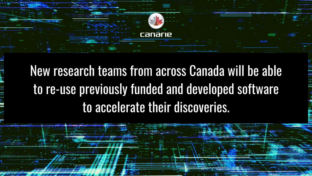 CANARIE_Inc's tweet image. To Spur Software Re-use in Research, CANARIE Awards up to $3.4M to Research Teams to Evolve their Platforms for Use by Other Researchers bit.ly/351lcNF