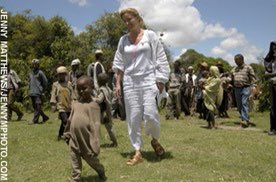 Emma Thompson in South Africa for ActionAid’s, women rights work. (more than once)  http://news.bbc.co.uk/2/hi/talking_point/3245021.stm https://m.youtube.com/watch?feature=plpp_video&index=1&list=PL7270D6753B1B94DD&v=aoizQ6Dtna0