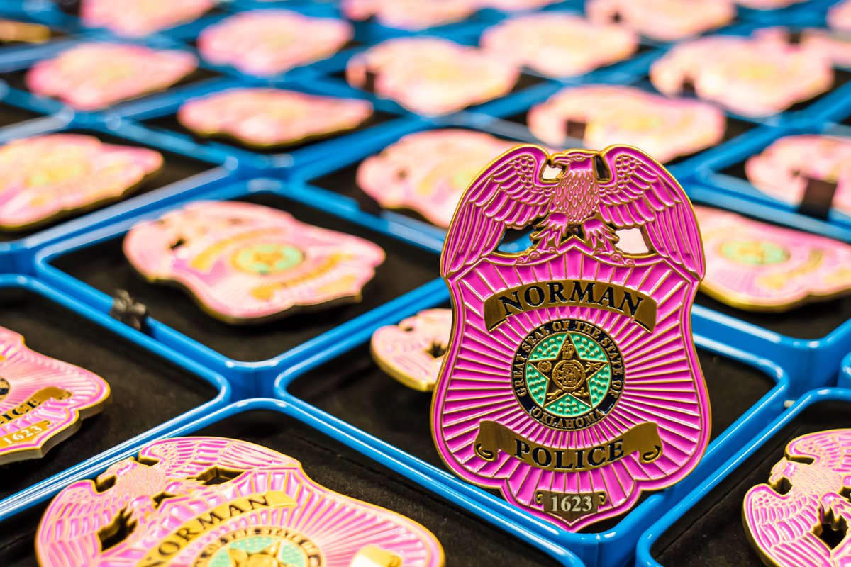 normanokpd's tweet image. We are proud to help paint Norman pink this October for cancer awareness while also standing in support of one of our own currently battling the disease. #westandwith1623 #paintthetownpink