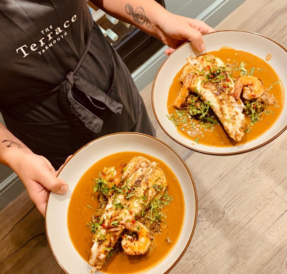 Tom Fahey (@eaterwriter) on Twitter photo First curry served <a href="/TerraceYarmouth/">The Terrace Yarmouth</a> since 2018. Baby monkfish, Scottish prawns, curry sauce, steamed aubergine. Banging. First curry served <a href="/TerraceYarmouth/">The Terrace Yarmouth</a> since 2018. Baby monkfish, Scottish prawns, curry sauce, steamed aubergine. Banging.