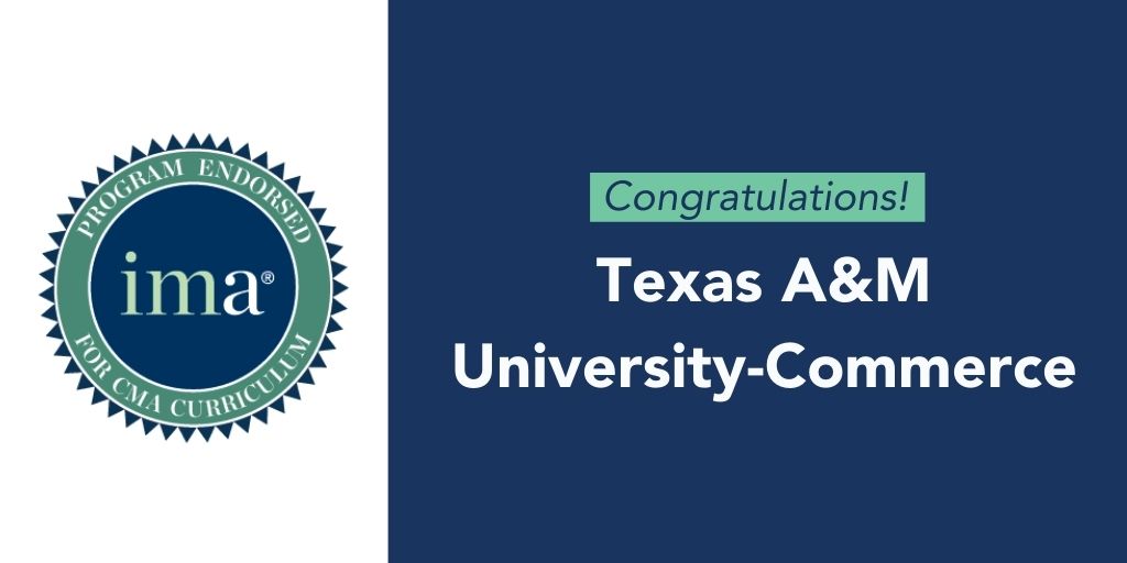 IMA_News's tweet photo. We are proud to announce that Texas A&amp;M University-Commerce has earned endorsement of its accounting program. This signifies the school’s accounting program provides the rigorous curriculum needed for students to prepare for the #CMA exam. https://t.co/rD9iwfvf8R @tamuc https://t.co/R7gbL0cJzo
