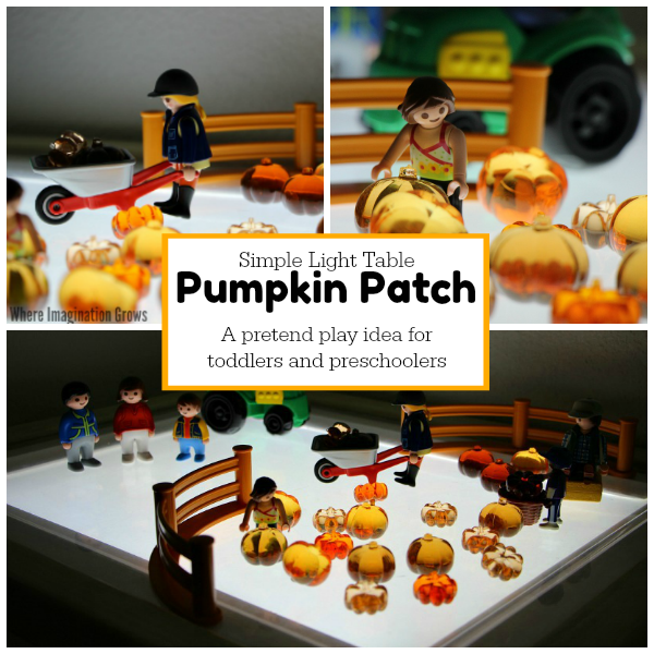 Create a pumpkin patch your kids can visit every day! buff.ly/2LB8Amy We love this fall small world activity! #handsonlearning #leththemplay #invitationtoplay #preschool #preschoolathome