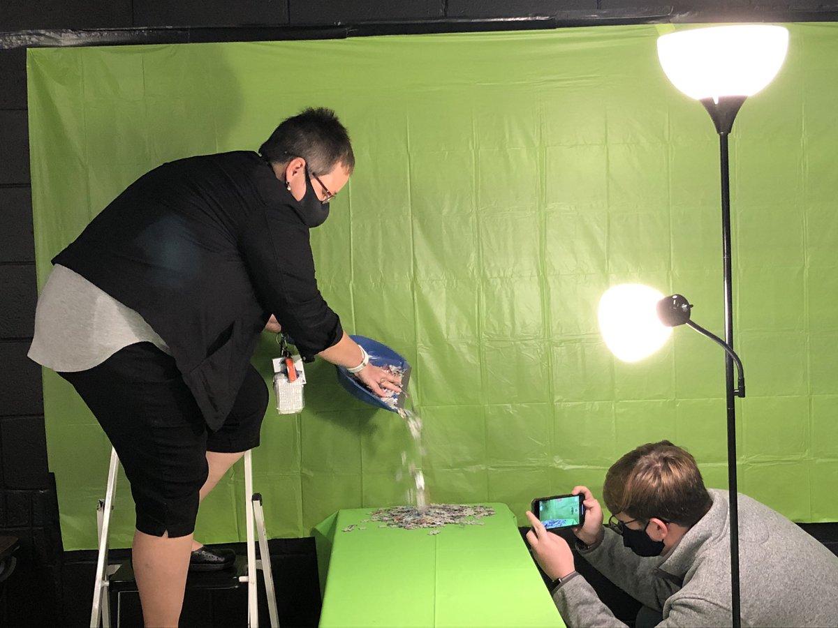 Putting the puzzle pieces together with some special effects! Be sure to tune in to Puzzle Pieces on November 7th. @HCPShighschool