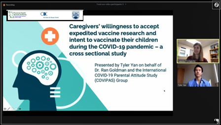 Dr_R_Goldman's tweet photo. Fantastic presentation by @tylerdavidyan at the @bccdc research day – what parents told us about #COVID19 #vaccine @UBCmedicine @BCCHresearch @E2i_BCCHR @bccdc https://t.co/SAr1EcVPKs