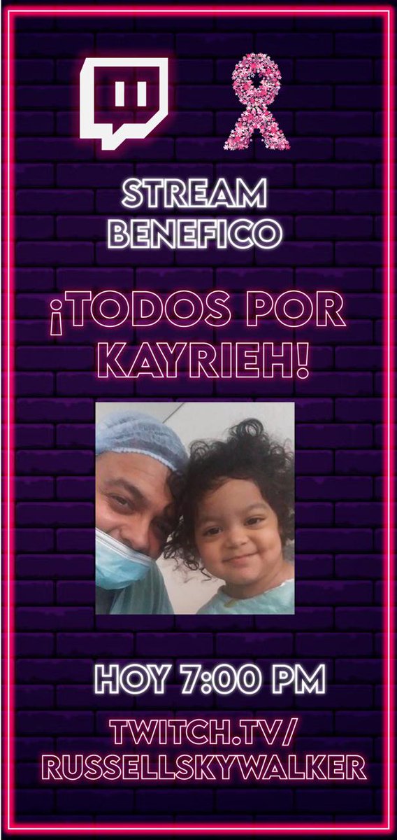 EduardMcLiverty's tweet image. @WindyGirk  Por favor ayudanos a difundir este Stream que realizaremos en beneficio de una Kayrieh una pequeña que lucha contra el cáncer, todo lo recaudado será para ella y para apoyarla a ella y a su padre.