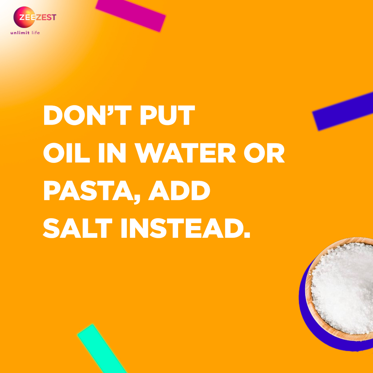 ZeeZest_'s tweet photo. Some tips if you want to #CookLikeAnItalian, like @silviascucina does!
Watch the show, every Wednesday & Thursday at 4 PM, only on #ZeeZest.
#UnlimitLife #ItalianFood #SilviaColloca #Foodies #Yummy #Foodgasm #Pasta #Spaghetti #Italy https://t.co/wPAYaCKimW