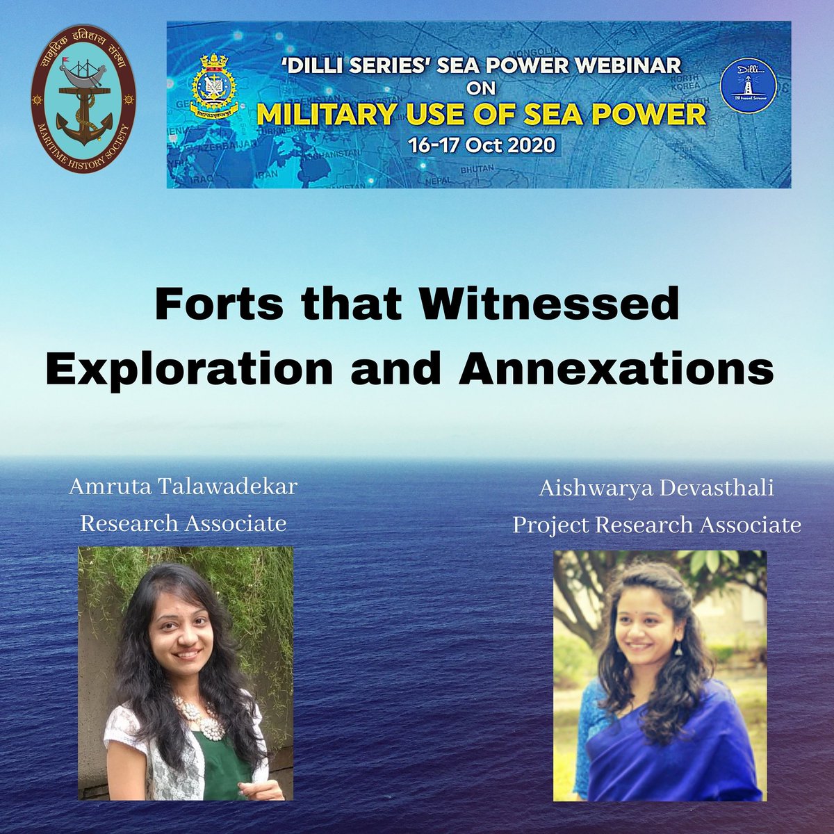An honour for #MHS to share perspectives from its young scholars @ATalawadekar & @AishwaryaDevas3 on Forts as Eyewitness to Exploration & Annexation. Kudos to 9 years of collaboration! Let #HeritageAwaken #MaritimeConsciousness