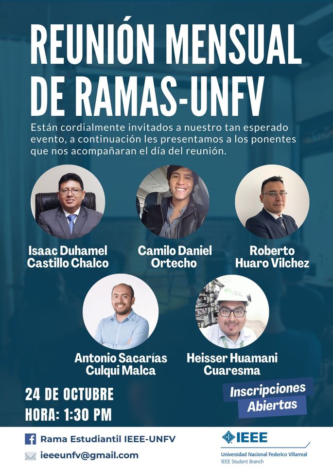 ieeeuch's tweet photo. Reunión Mensual de Ramas - Octubre [Virtual] 🤩

📍Para poder participar, es necesario llenar el siguiente formulario:
Memorándum Inscripciones: https://t.co/2DN0z1zK8H https://t.co/Y1EJoVjc0a