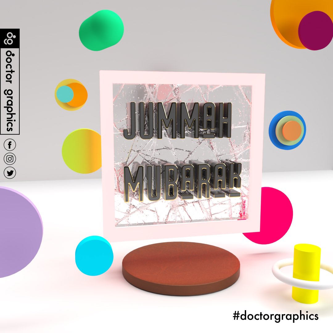 doctor_graphics's tweet photo. #jummahmubarak 
.
.
.
.
.
#haveablessedday #friday #fridaydesigns #muslimdesignercommunity #designinspiration #designoftheday #designoftheweek #3ddesign  #adobedimension #dimension20 #1442hijriyah #3dmodeling #3d #doctorgraphics https://t.co/y3x0SFS7Ad