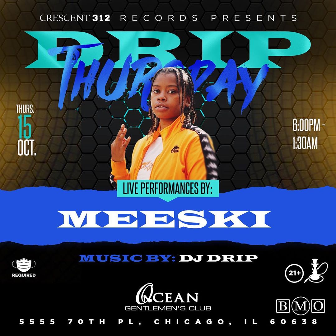 OceanGChi's tweet photo. Drip Thursday tonight, we bringing the city out once more with the team @hustleyoung_fpt @crescent847  @lilrico773 @superhumanbaker
Music by: @theonlydjdrip
.
.
.
.
#crescent312 #wgcichicago #power92chicago #OceanGChi #thursday. https://t.co/YVDm6wIcB4