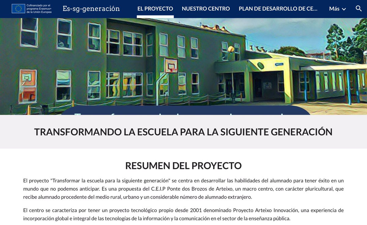 Wtmemory19's tweet photo. @CAFIgalicia @sepiegob Transformandoa escola para a seguinte xeración, un proxecto K 101 que acabamos de estrear! 

https://t.co/2tVS0f1bkg https://t.co/JVqgCL61Hv
