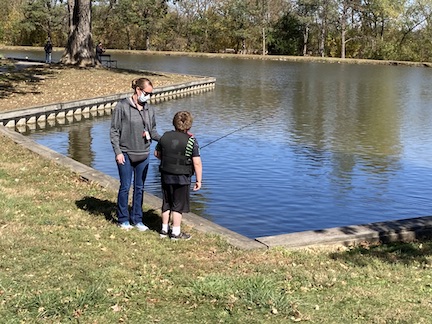 Fishing expedition today with the Learning Center students #esu4