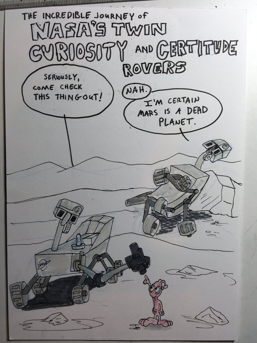 AaronGronstal's tweet photo. @GoshComics prompt two for #GoshBFDD ‘Curiosity and Certitude’ https://t.co/giyxfzR7bn