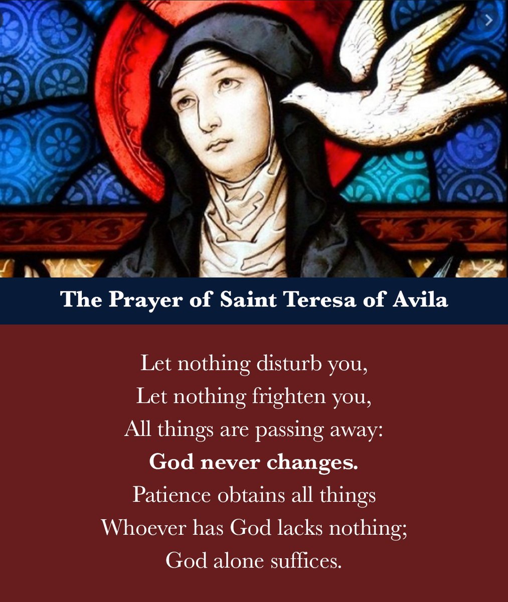 Today is the feast day of Saint Teresa of Avila.