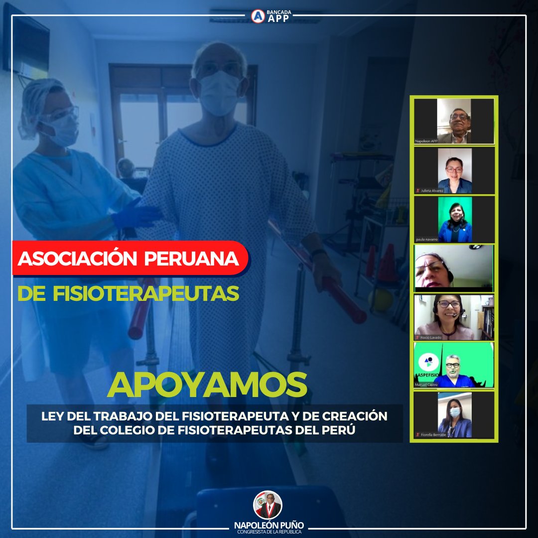 NapoleonPuno's tweet photo. El clamor de los profesionales fisioterapeutas, es un derecho justo y necesario en el primer nivel de atención, el cual me comprometo apoyarlos hasta lograr la Ley del Trabajo del Fisioterapeuta y la creación del Colegio de Fisioterapeutas del Perú. @ASPEFISIO https://t.co/E0srMG9ao1