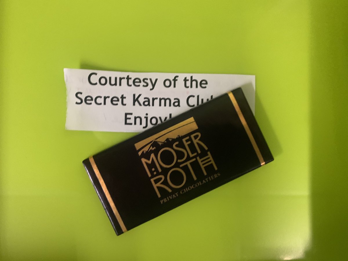 Secret Karma Buddy strikes! This did not make it home! #wellbeing #chocaholic