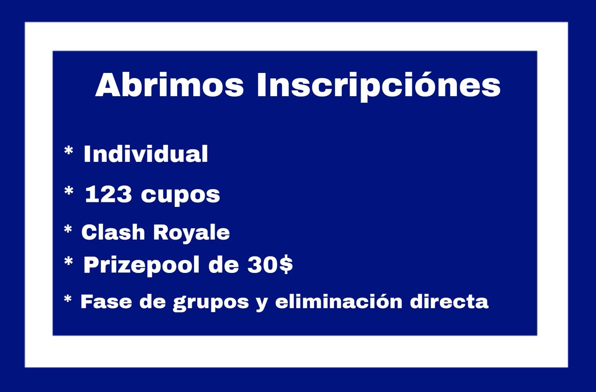 Abrimos Inscripciónes !!
*Individual 

Requisitos : 
Seguir a @Game_OverBS  
Seguir a <a href="/GFX_Santiago/">SantiagoGFX</a>  
Seguir a <a href="/Pirates_League1/">Pirates League</a> 

* 124 cupos
Requisitos al MD 📩