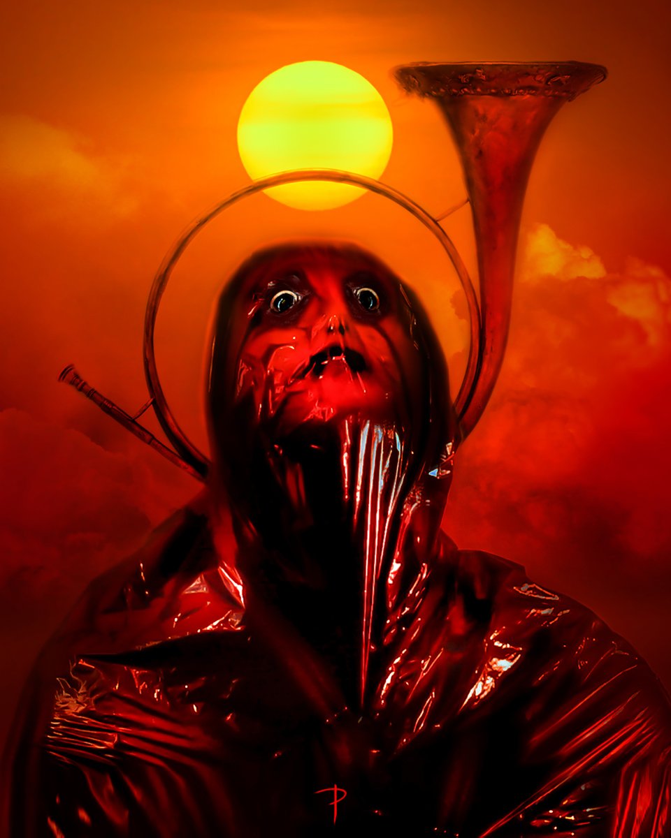 Conductor_P's tweet image. The Musician 📯

#2h32 #horror #HorrorArt #art #creepy #terror #darkart