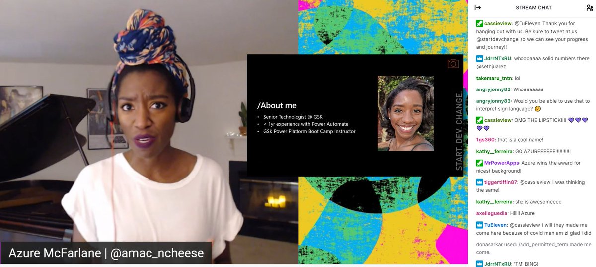 donasarkar's tweet image. Now @amac_ncheese shares her journey from HTML website maker to #PowerAutomate master of efficiency. She showed us so many ways our devices can do our work for us. 

I absolutely could not believe this was one of her first speaking gigs. Spectacular! #StartDevChange