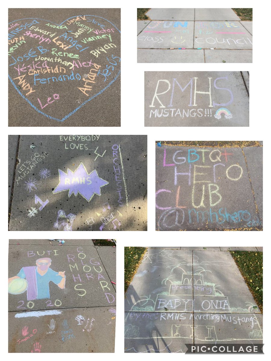 Thank you to all those who participated in our CHALK-THE-WALK! Winners will be announced soon! #mustangpride <a href="/RMHSMUSTANGS/">Rolling Meadows HS</a>