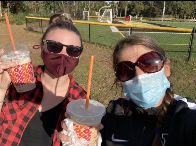 NausetATC's tweet photo. First day of hybrid requires a @dunkindonuts pick me up. We are ready to go for girls soccer this afternoon! #firsttweetinforever https://t.co/4lsLK5Ptla