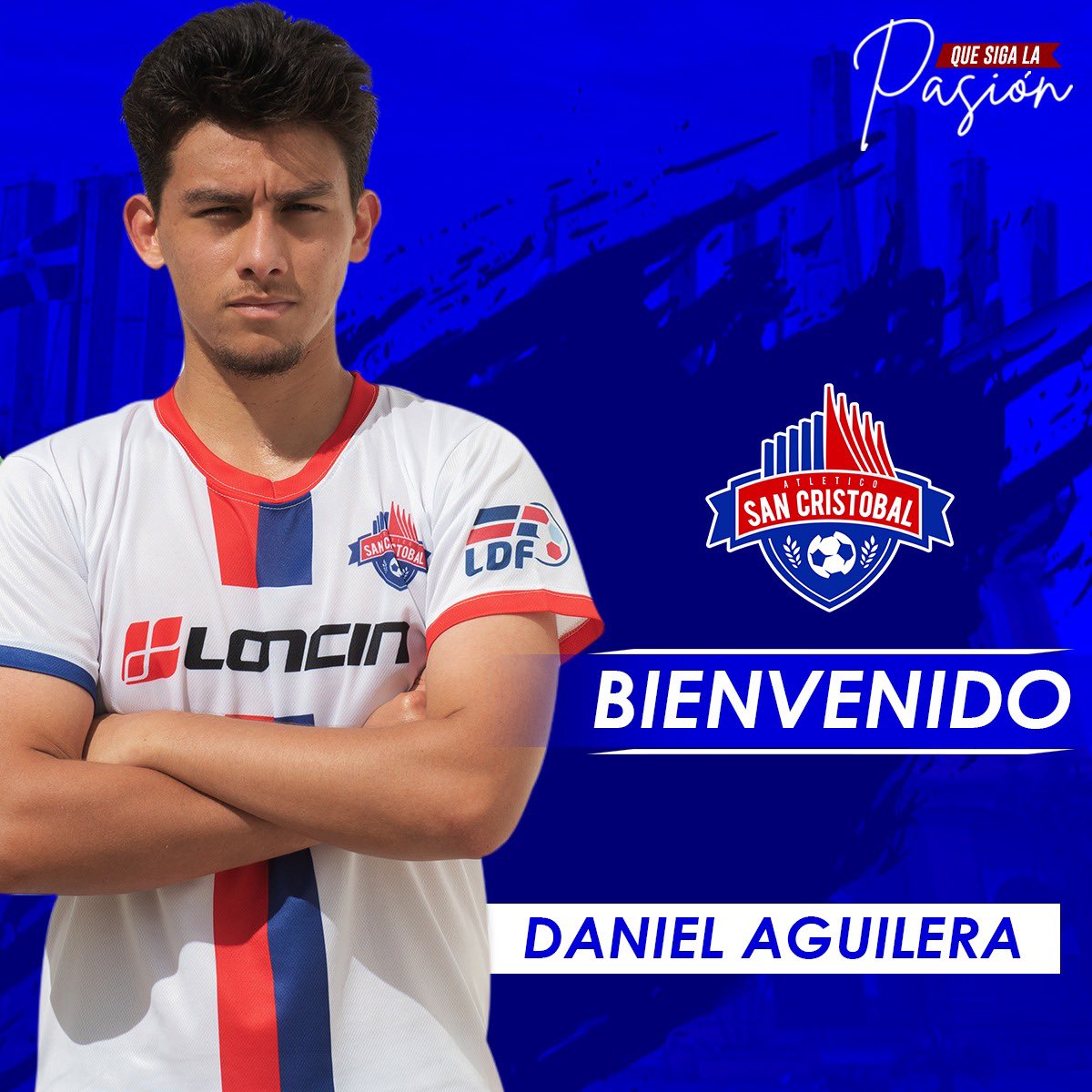 Bienvenidos a República Dominicana David Velastegui @david_velastegui 🇨🇦🇪🇨 Michael Marcak 🇨🇦🇭🇷 y Daniel Aguilera 🇨🇦🇬🇹. Refuerzos canadienses para San Cristobal.  <a href="/ldfcomdo/">LDF</a>  <a href="/SCAtletico/">Fanáticos Atlético SC</a> #LDF2020