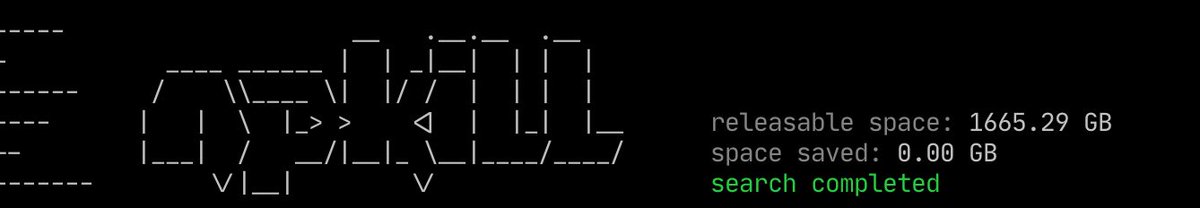 ssmusoke's tweet image. This is what I get, although I only have 1TB of space of my drive, but I assume its meant to show MB 

#GeekTools #NPMHell #JavascriptTools
