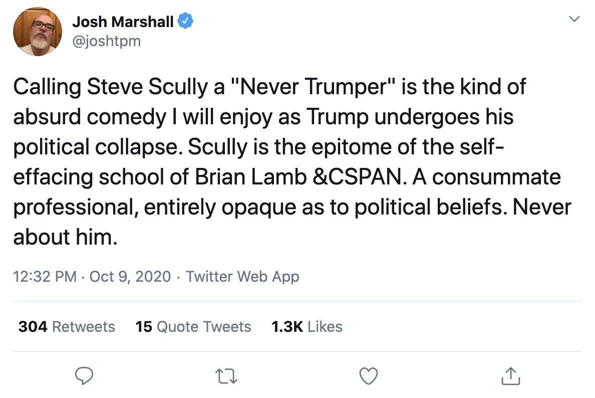 Steve Scully just admitted he was not hacked and he lied. Let's take a walk down memory lane of all the blue checks who carried water for him...