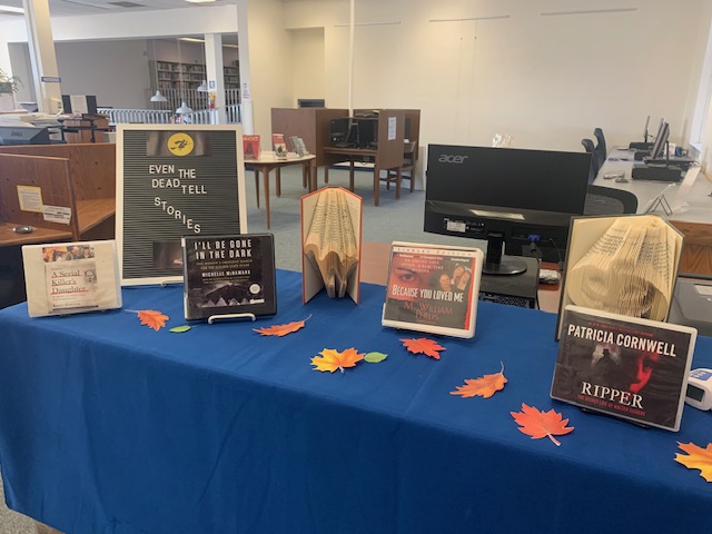 McDowellPubLib's tweet photo. We are Halloween ready at the Marion Library! Stop by to pick up your favorite spooky reads, or call us for curbside service! 652-3858. #mcdowellreads #MCPL https://t.co/FT4jzaj4cl