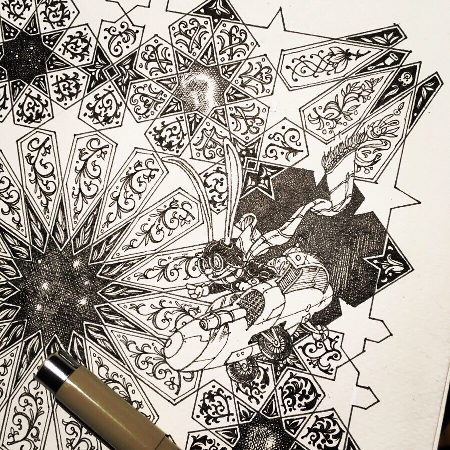 LudwigBou's tweet photo. @JasminDarnell Hi everyone, I do ink illustrations with loads of little details :) https://t.co/vHsn7vqSjD