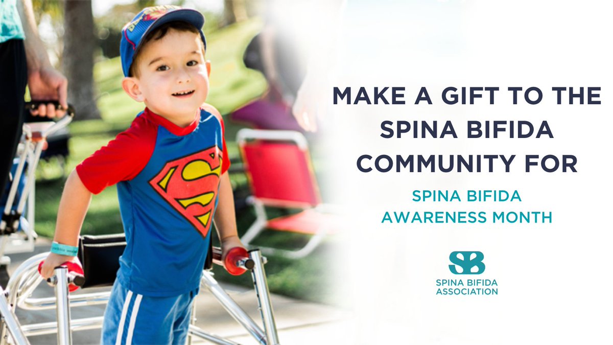 SpinaBifidaAssn's tweet image. Make a gift for #SBAM2020. Your donation today could help provide guidance to a newly diagnosed family, a scholarship for an adult with Spina Bifida to attend one of our educational events, or funding for life-saving research. bit.ly/3jXdUkn