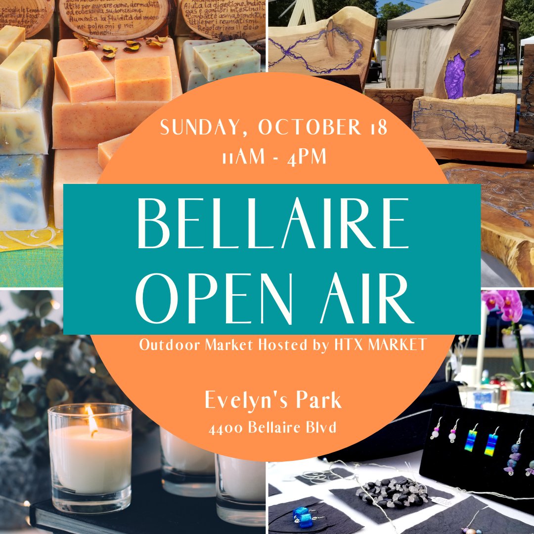 AFCustomShirts's tweet photo. This Sunday, Oct 18th we will be at Evelyn's Park in Bellaire! 

Come out and shop! 

#HTXMarket #Market HTX Market https://t.co/0u3ZkkXtDP