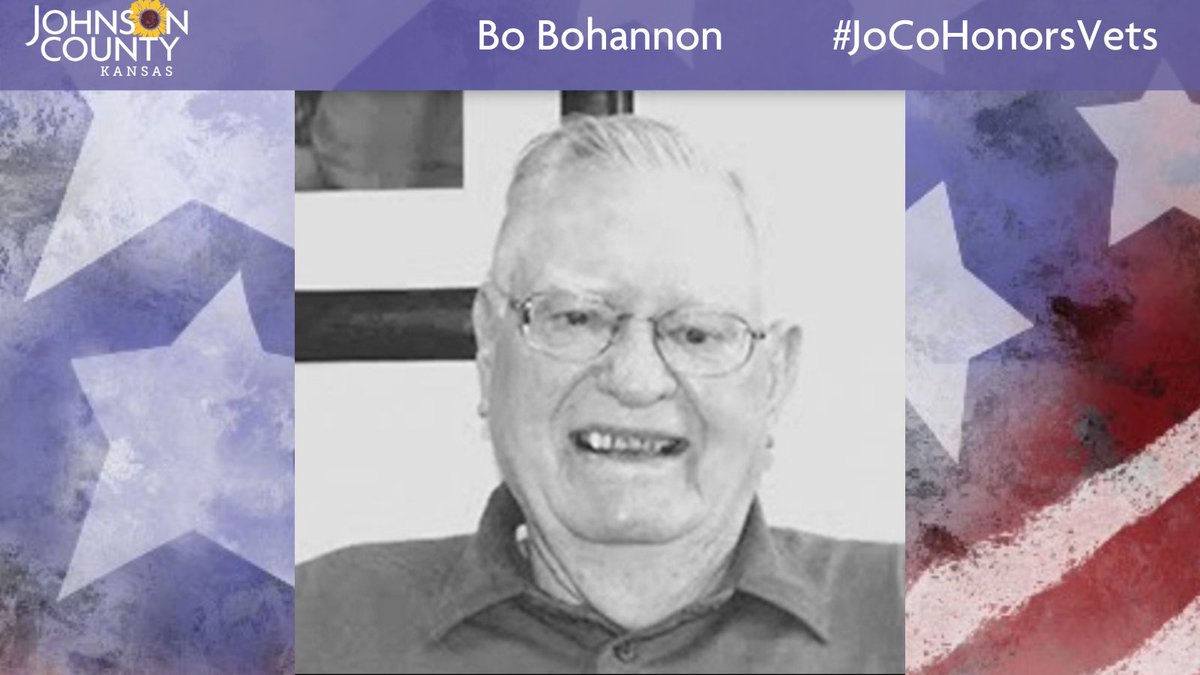 Meet Bo Bohannon who resides in Overland Park ( @opcares). He is a World War II veteran who served in the  @USArmy. Visit his profile to learn about a highlight of an experience or memory from WWII:  https://jocogov.org/dept/county-managers-office/blog/bo-bohannon  #JoCoHonorsVets 