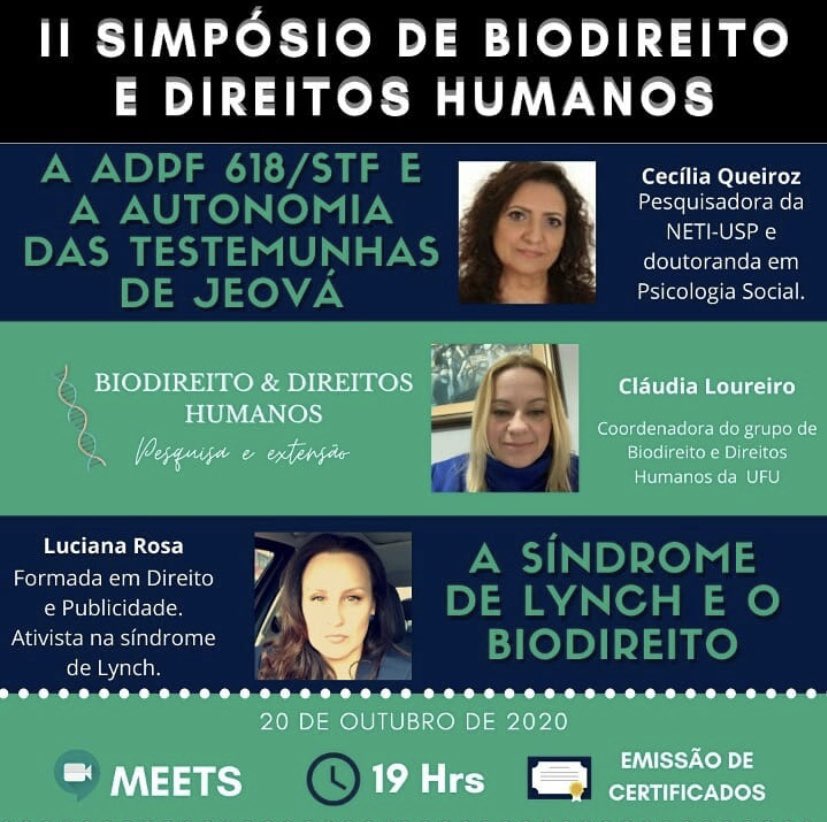 mortedigna's tweet image. O que a legislação diz sobre as Testemunhas de Jeová que se recusam a receber uma transfusão de sangue? 
Elas têm esse direito? 
Na próxima terça eu conto. As inscrições são gratuitas e podem ser feitas no docs.google.com/forms/d/e/1FAI…