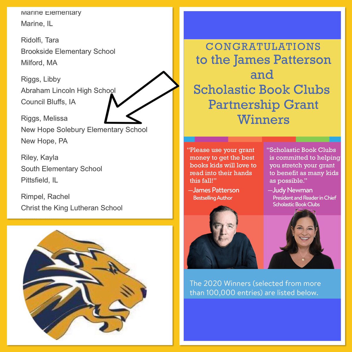 I can’t even believe it! Out of 124,000 applicants, I was awarded this grant! I am so excited to ask my students what they want to read! I am so thankful! @UESPrincipal @chucklentzsuper @DirectorMalone @AlyssaMarton @ScholasticTeach