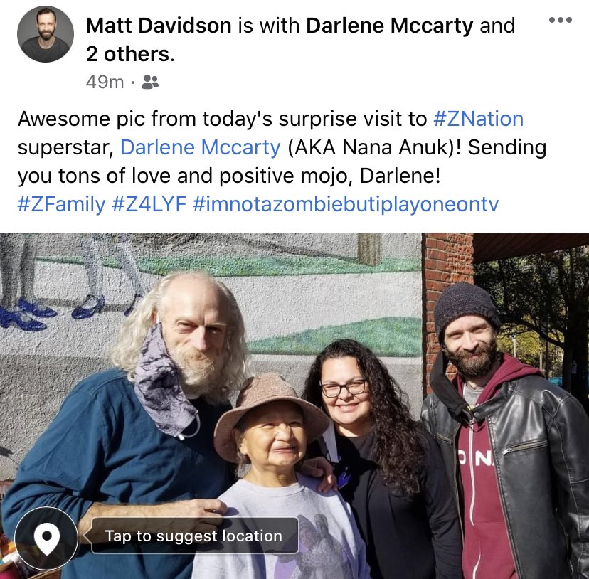 NanaAnuk's tweet photo. Z fam is the best!!! Mom received a couple videos also, with messages from fans and the cast. Her heart is happy ❤️ https://t.co/pMWzqMKMAH