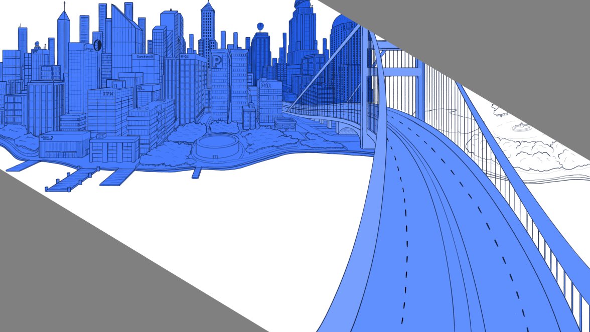 DziemaJoseph's tweet photo. Okay! This #BackgroundDesign is coming to an end soon! (line art wise)
So happy with it's progress! just need a few buildings behind the bridge and I can work on the depth shading and lighting!

#HopeitC #animation https://t.co/RPhXXk7il0