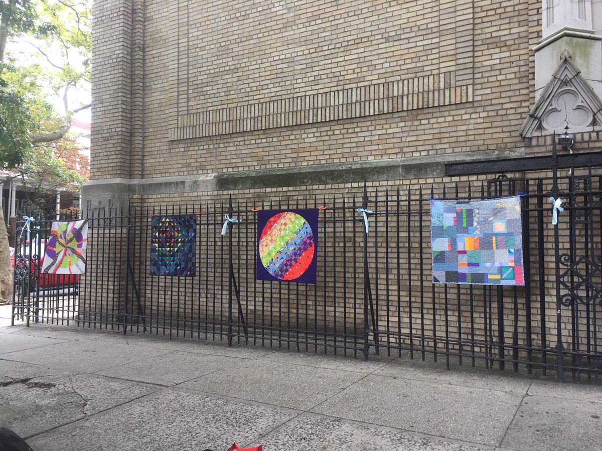 texasmcd's tweet image. Free Outdoor Quilt Show will be hung on the fence surrounding Holy Name of Jesus Church, 245 Prospect Park West. Saturday, Oct. 24, (rain date, Oct. 31). Sponsored by the  Brooklyn Quilters Guild. Quilts are inspired by Maya Angelou&apos;s quote, &quot;Be a rainbow in someone&apos;s cloud.&quot;