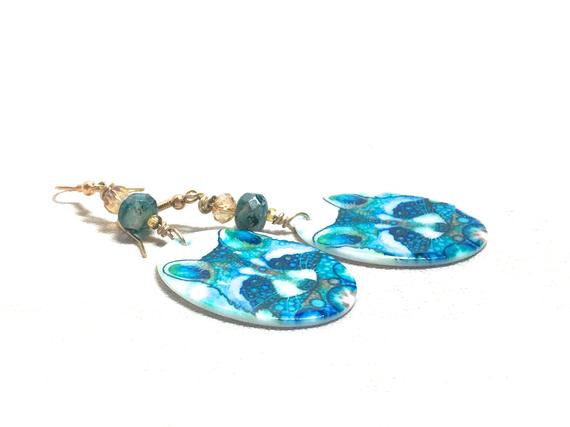 ZenCatPottery's tweet photo. Watercolor Raccoon Earrings, blue https://t.co/WhJHdOkNhG via @EtsySocial #zencatpottery #etsyseller #bluetealturquoise #Czechcrystal https://t.co/kHqWXNFgva