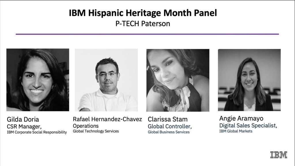 As Hispanic Heritage Month and  #PTECHSpiritWeek comes to close, we want to thank our panelists for their insight on allyship and diversity they shared with us today! Thank you <a href="/gilda_doria/">Gilda Giannina Doria</a> for facilitating such an awesome conversation! @PTECHNETWORK <a href="/JaradADFord/">Jarad Ford</a> <a href="/holder_charla/">Charla Holder</a>