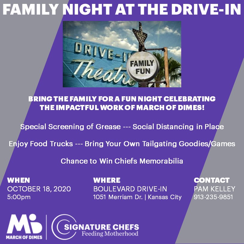 Your attendance at Family Night at the Drive-In helps us lead the fight for the health of all moms and babies. Can't make it? Consider giving a Fund the Mission donation at bit.ly/36w1D2a to support our work.
