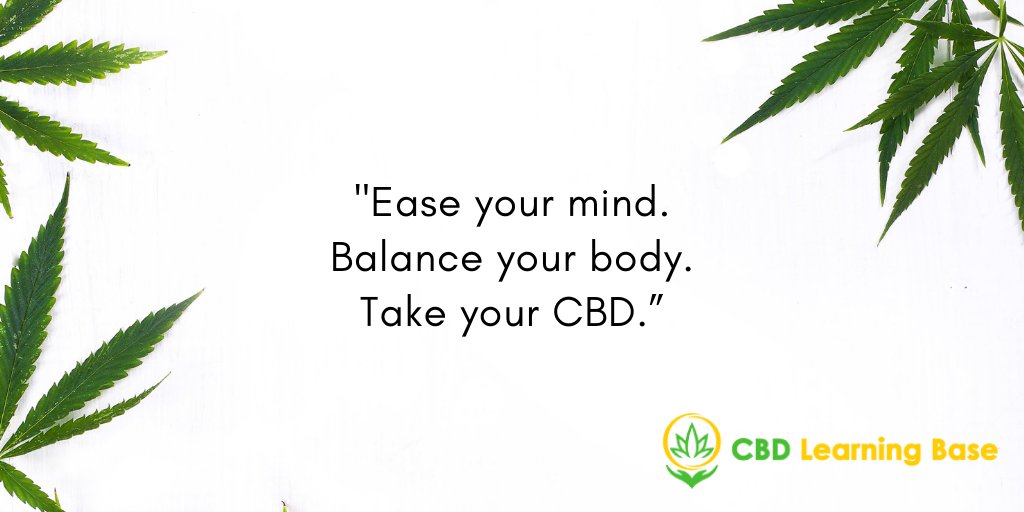 CBDLearningBase's tweet image. Ease your mind.
Balance your body.
Take your CBD.

#cbdlearningbase #CBD #quotes #selfcare