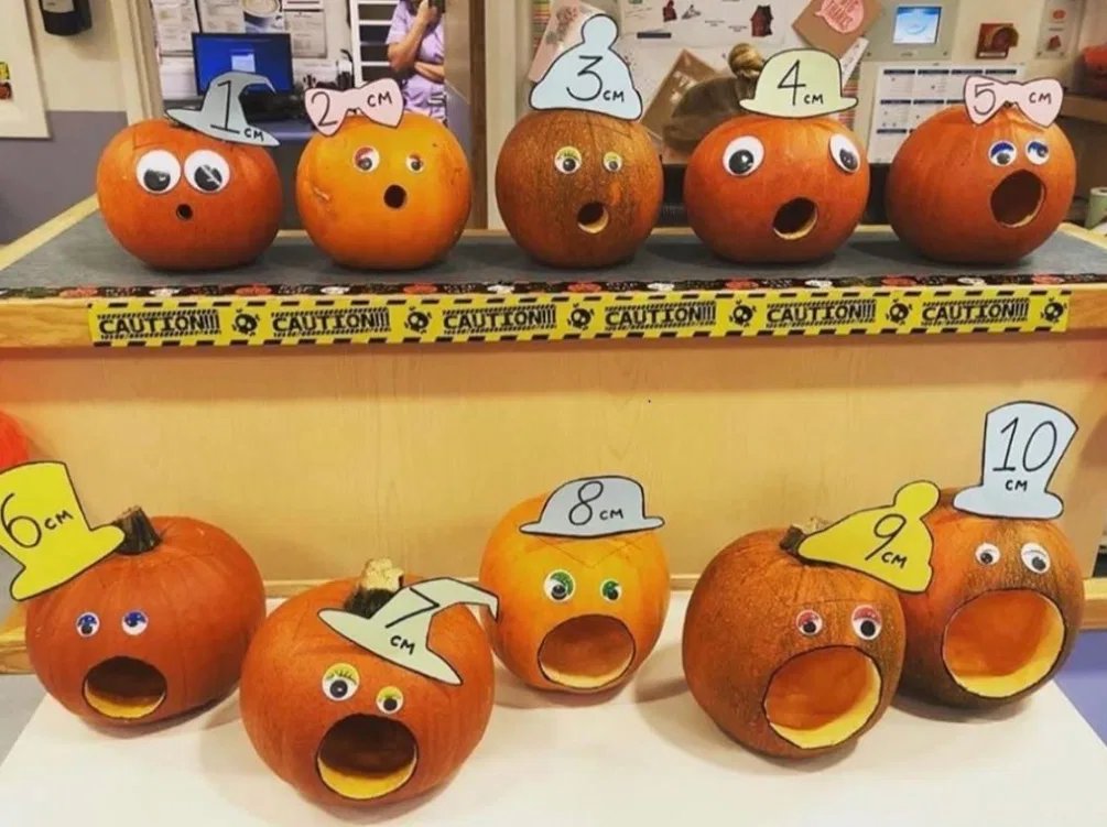 CFNU's tweet image. Gotta love these....illustrative pumpkins, crafted by the midwives at the Royal Oldham Hospital in Lancashire, UK. Let's hear it for the health care workers in labour and delivery! ❤️😮 #themoreyouknow