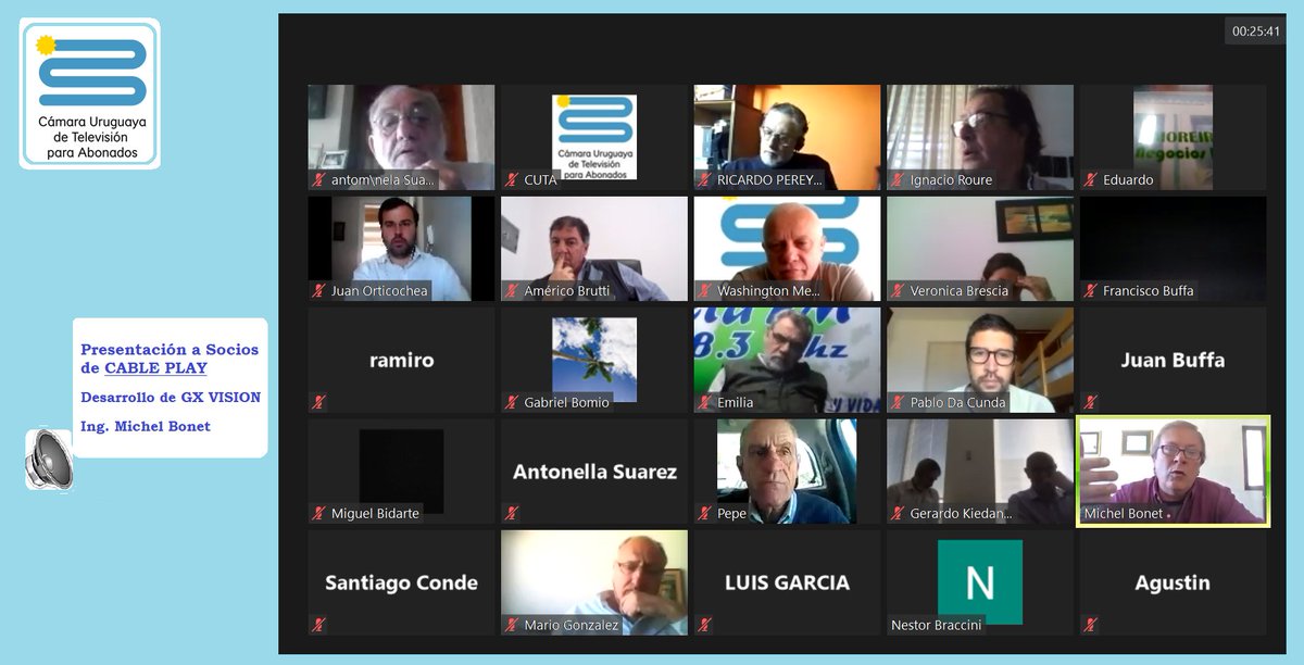 CUTAUY's tweet photo. 📌Se realizó la Presentación a los Socios de la plataforma CABLE PLAY. Desarrollo de la empresa @gxvision a cargo del Ing. Michel Bonet @mic_bon #ReuniondeSocios #CablePlay https://t.co/drxgPOVKp2