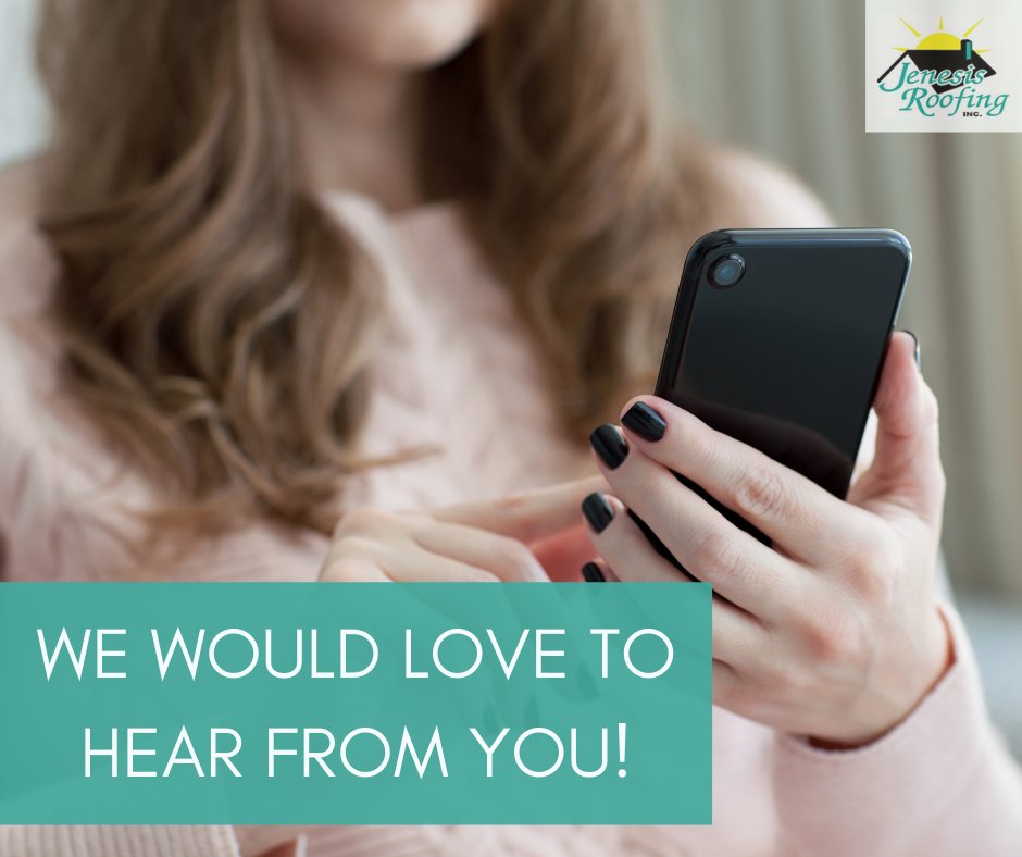 We would LOVE to hear from you!

At Jenesis Roofing, we value your feedback and love hearing your thoughts.
---
Leave a review here: ow.ly/n6dF50xRwHG

#JenesisRoofing #DenverRoofers