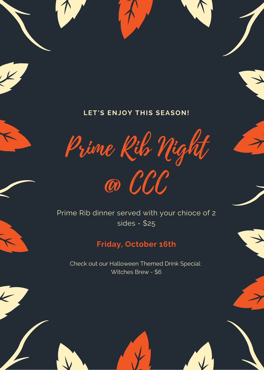 Friday Night Dinner Special!! Come on out and enjoy dinner with the family and have you’re favorite bartender Kim, make you our Witches Brew Drink Special!