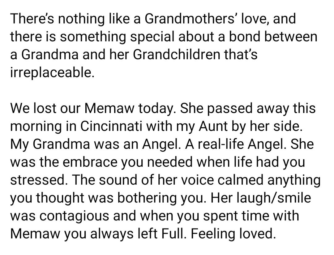 Iam_AWard's tweet photo. My thoughts. #RIPMemaw https://t.co/T4K5YMfk4s