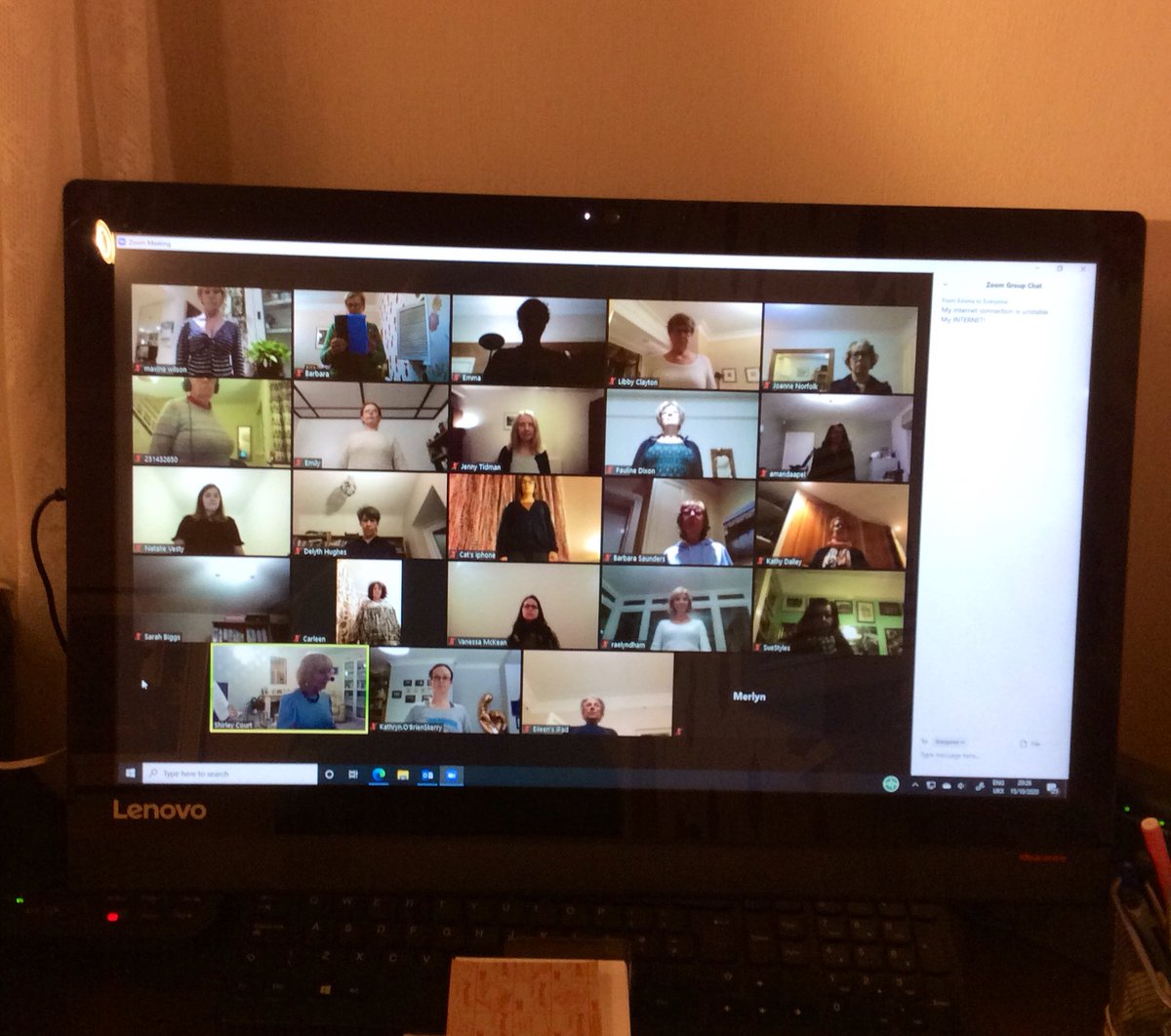 We were delighted to include the wonderful Shirley Court from <a href="/thechanterelles/">The Chanterelles</a> this evening for a session on vocal technique. Great fun and very well received.